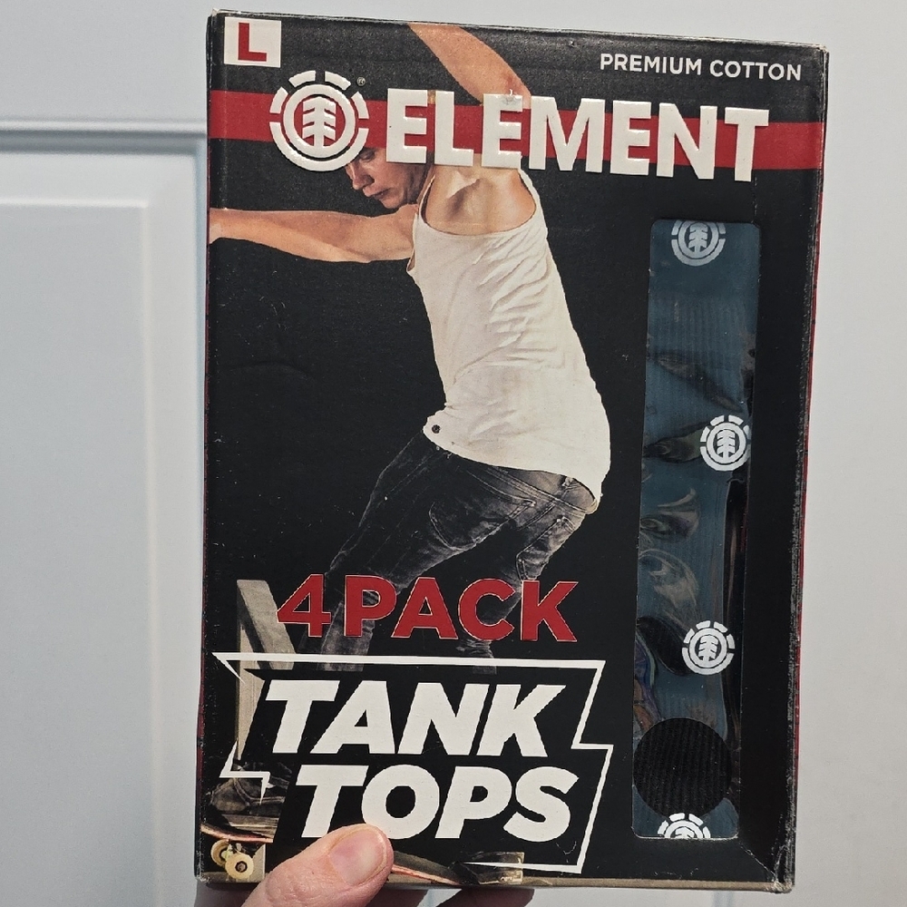 NIB Element Black Tank Tops 4-Pack